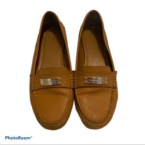Coach Fredrica Leather Loafers Camel Tan Sz 6.5